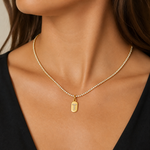 Colar Folheado a Ouro 18k Cordão Cravejado Inicial