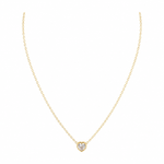 Colar Folheado Ouro 18k Coração Encapsulado