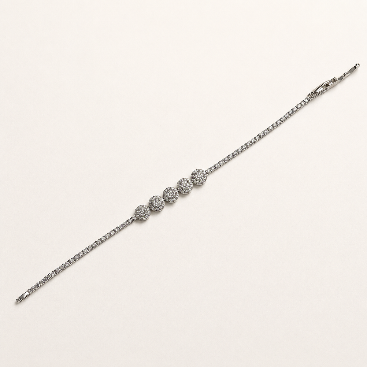 Bracelete Folheado a Ouro 18k Cravejado com Pedras Amarelas e Cristais