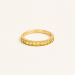 Anel Aparador Virginia 2 Folheado a Ouro 18k Citrino - 18