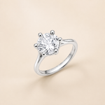 Anel Virginia Zircônia, Folheado a Ouro 18k, Prata 925 e Diamante - 8mm - Cristal