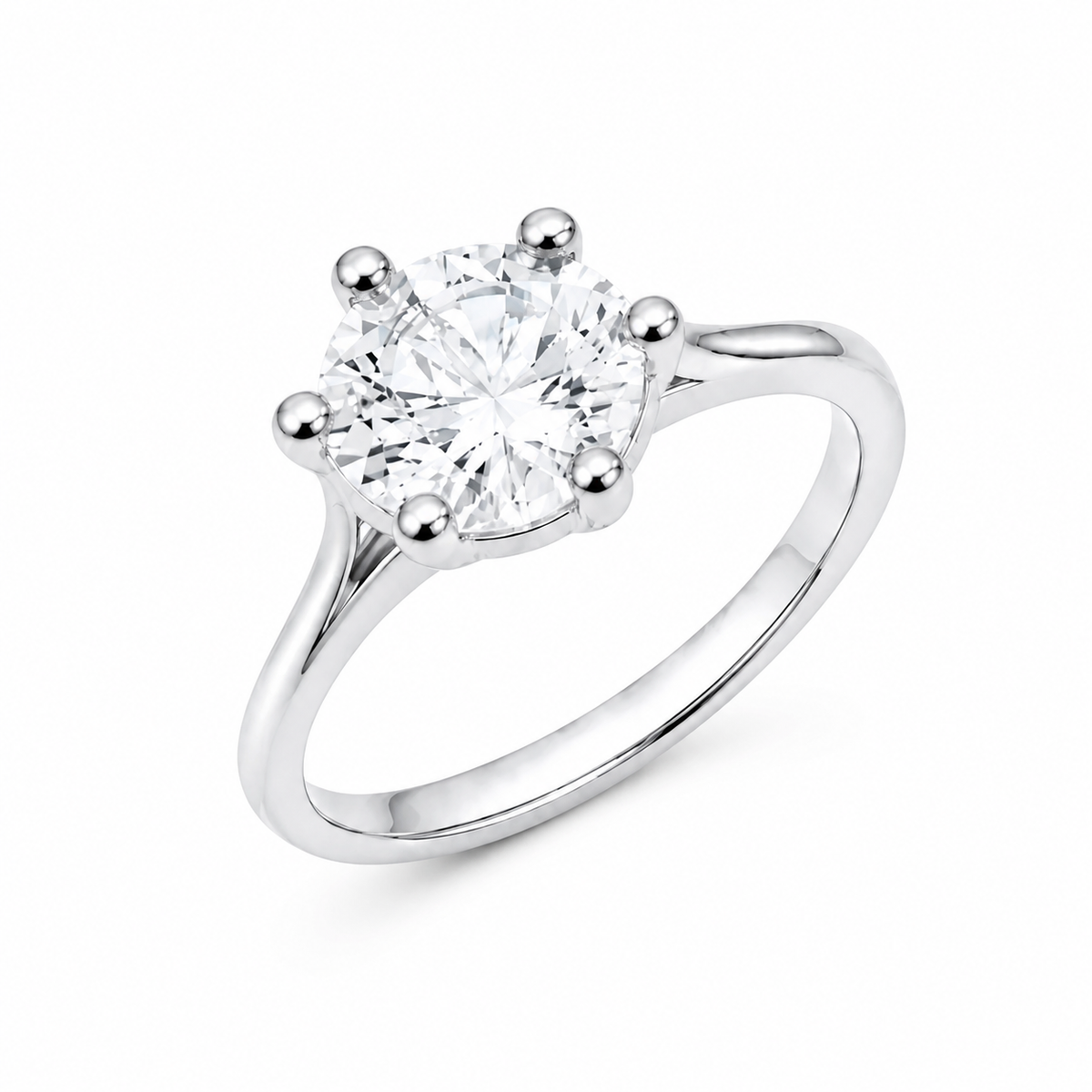 Anel Virginia Zircônia, Folheado a Ouro 18k, Prata 925 e Diamante - 8mm - Cristal