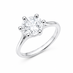 Anel Virginia Zircônia, Folheado a Ouro 18k, Prata 925 e Diamante - 8mm - Cristal