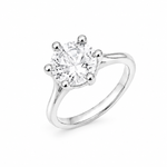 Anel Virginia Zircônia, Folheado a Ouro 18k, Prata 925 e Diamante - 8mm - Cristal