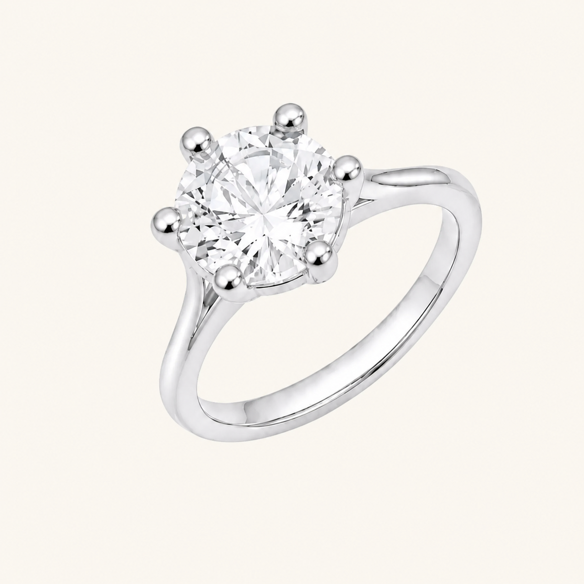 Anel Virginia Zircônia, Folheado a Ouro 18k, Prata 925 e Diamante - 8mm - Cristal