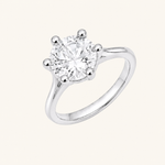 Anel Virginia Zircônia, Folheado a Ouro 18k, Prata 925 e Diamante - 8mm - Cristal