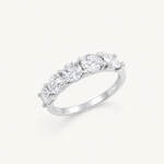 Anel Aparador 5 Pontas Folheado a Ouro 18k, Prata 925 e Diamante Cristal