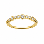 Anel Folheado a Ouro 18k e Prata Com Cristais