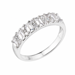 Anel Folheado a Prata 925 Microzirconado