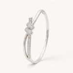 Bracelete Folheado a Ouro 18k e Prata Design Nó Cravejado