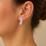 Piercing Folheado a Ouro 18k e Prata Design Cristais