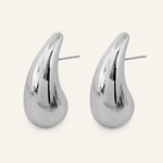 Brinco Folheado a Ouro 18k e Prata Gota Lisa G