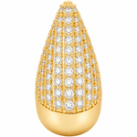 Trio de Brinco Folheado a Ouro 18k e Prata Gota Cravejada