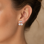 Brinco Folheado a Ouro 18k e Prata Design Cereja Resinada