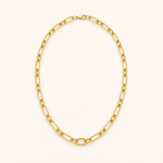Colar Folheado a Ouro 18k Elos Longos Lisos