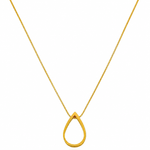 Colar Folheado a Ouro 18k Gota Vazada