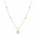 Choker Folheado a Ouro 18k Esferas e Ponto de Luz