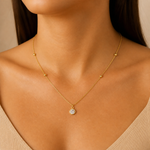 Choker Folheado a Ouro 18k Esferas e Ponto de Luz