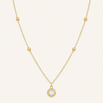Choker Folheado a Ouro 18k Esferas e Ponto de Luz