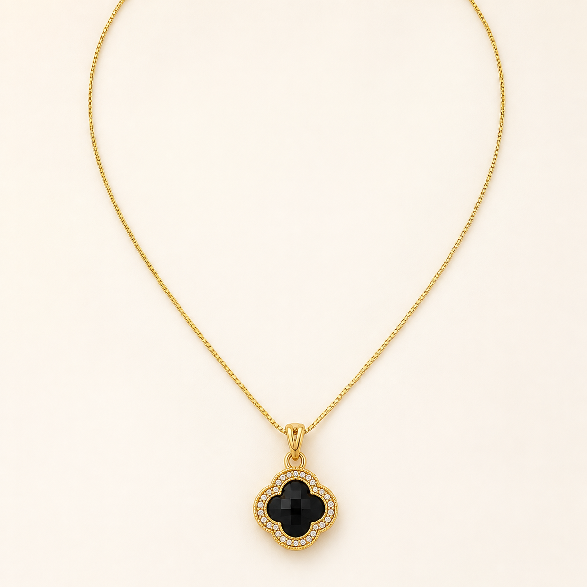 Colar Folheado a Ouro 18k Inspiração Vg. Com Zircônias