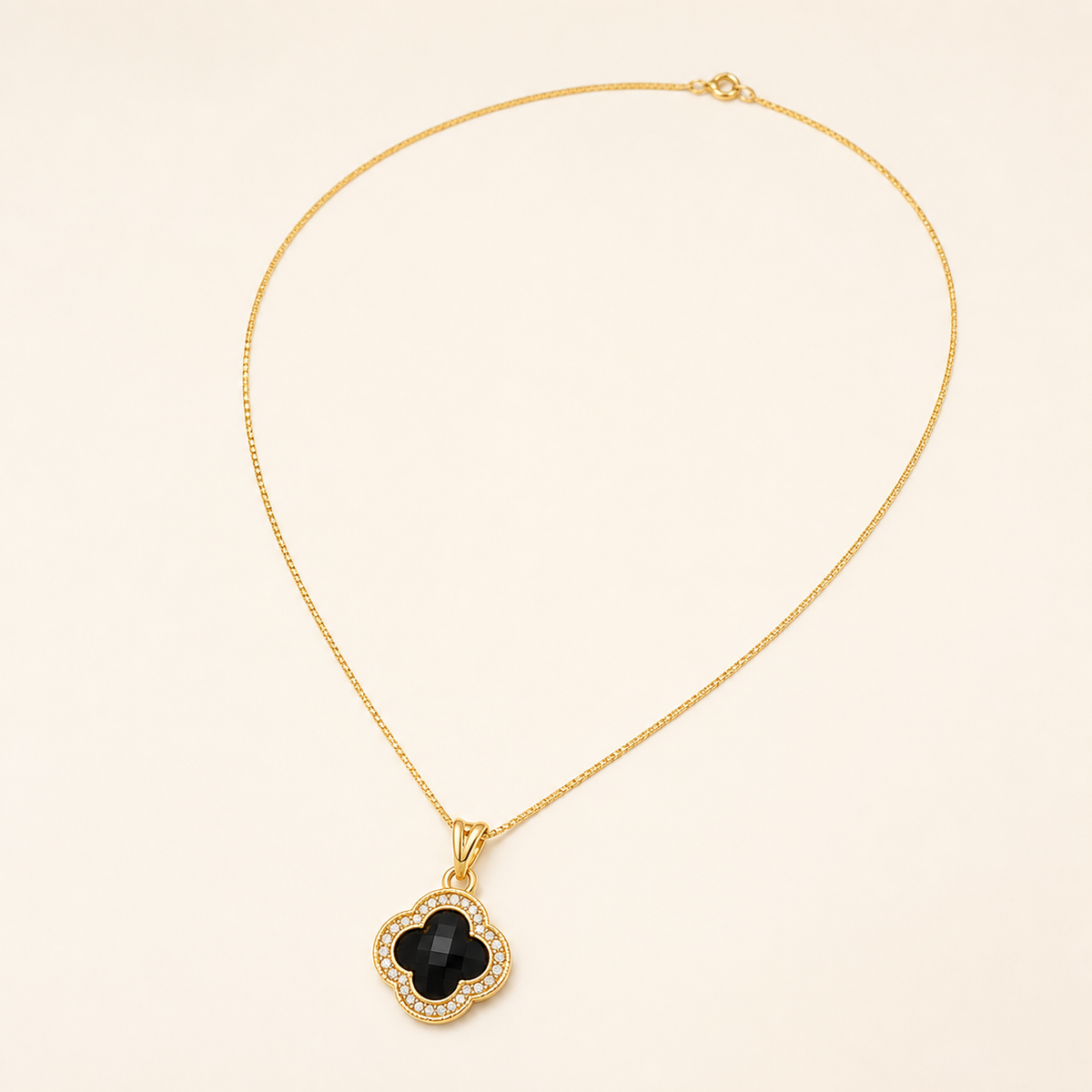Colar Folheado a Ouro 18k Inspiração Vg. Com Zircônias