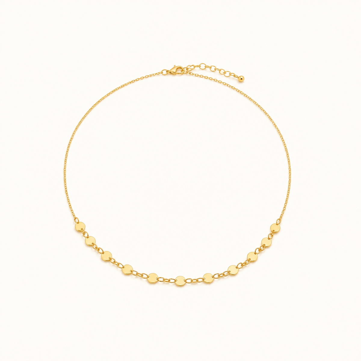 Choker Folheado a Ouro 18k Mini Círculos