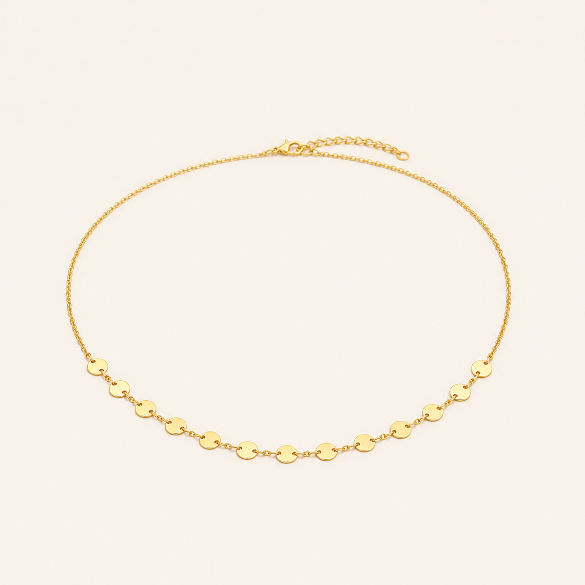 Choker Folheado a Ouro 18k Mini Círculos