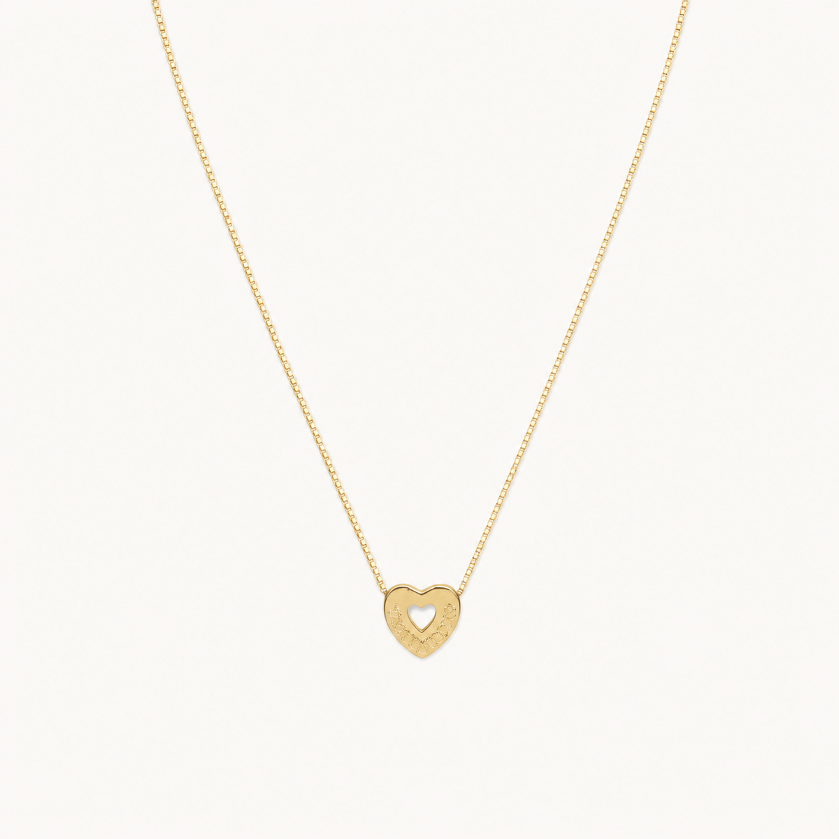 Colar Folheado a Ouro 18k Veneziana Pingente Coração