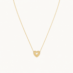 Colar Folheado a Ouro 18k Veneziana Pingente Coração