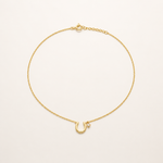 Choker Folheado a Ouro 18k Ferradura e Ponto de Luz
