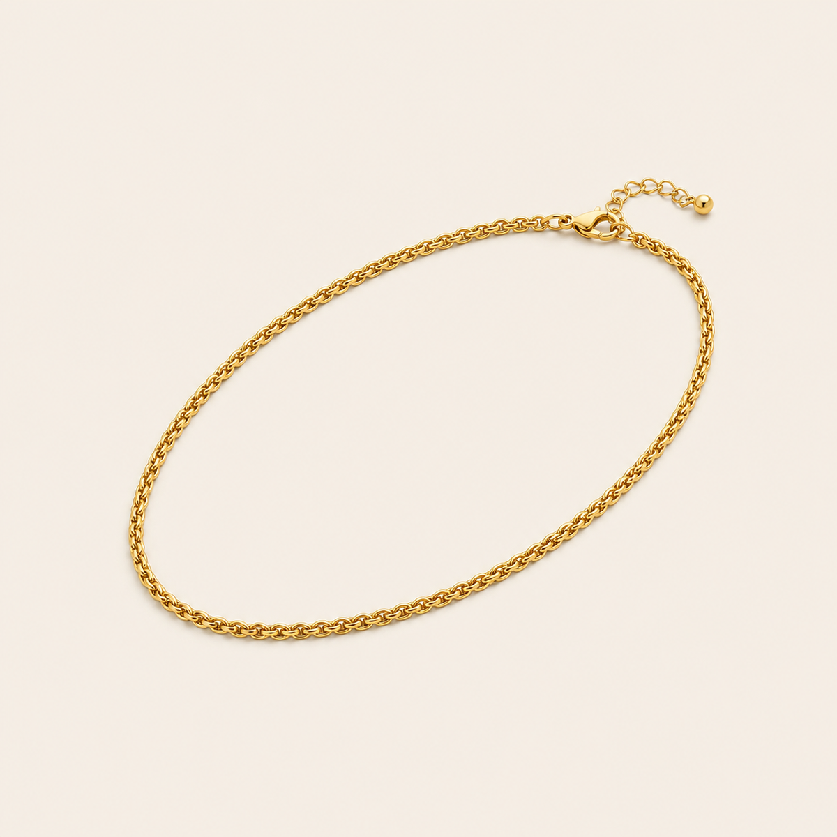 Choker Folheado a Ouro 18k Cordão Baiano P