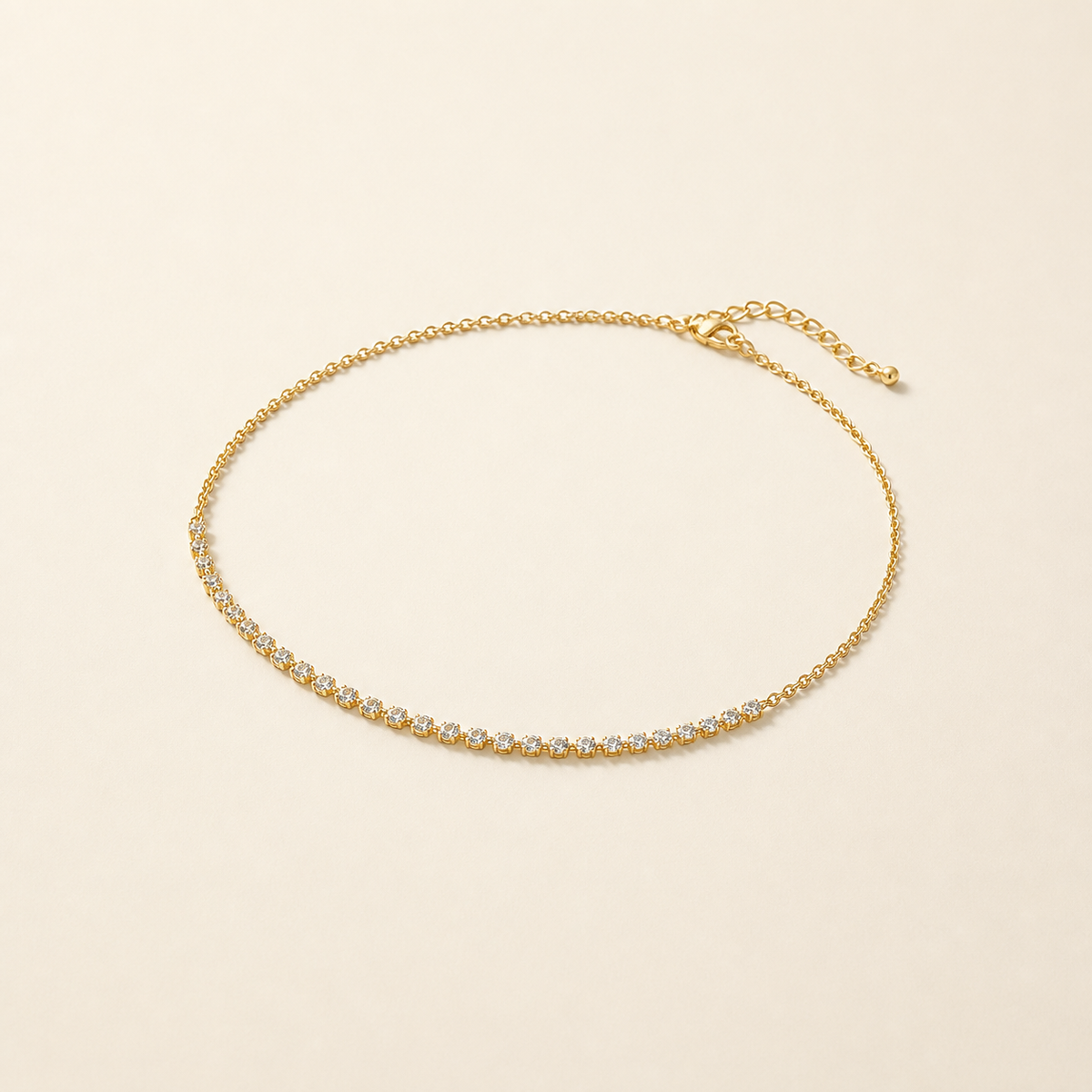 Choker Folheado a Ouro 18k Cristais