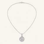Colar Folheado a Ouro 18k e Prata Design Circulo Cravejado - Prata M