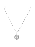 Colar Folheado a Ouro 18k e Prata Design Circulo Cravejado - Prata M