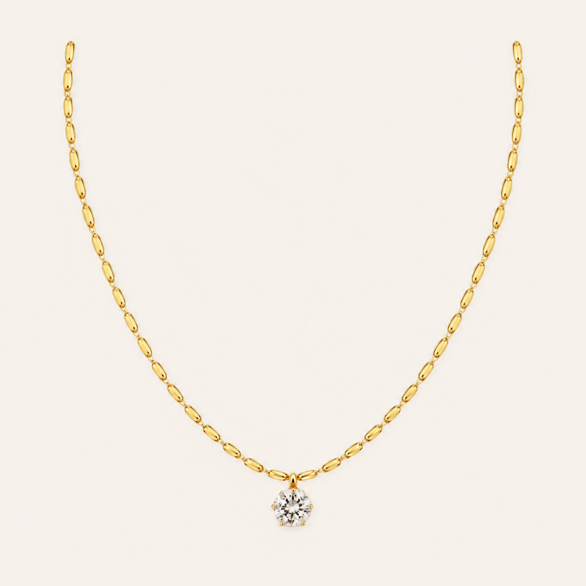 Choker Folheado Mini Tubos e Ponto de Luz