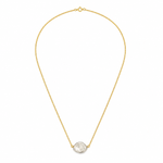 Choker Folheado a Ouro 18k Pérola Martelada