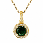 Colar Folheado a Ouro 18k e Prata Circulo Cravejado P