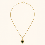 Colar Folheado a Ouro 18k e Prata Circulo Cravejado P