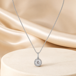 Colar Folheado a Ouro 18k e Prata Circulo Cravejado P