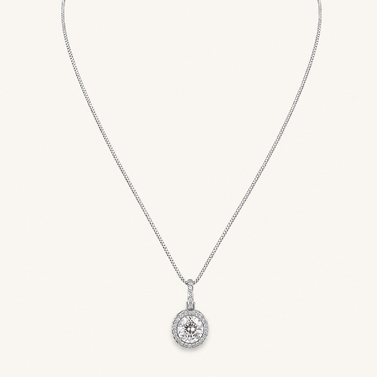Colar Folheado a Ouro 18k e Prata Circulo Cravejado P