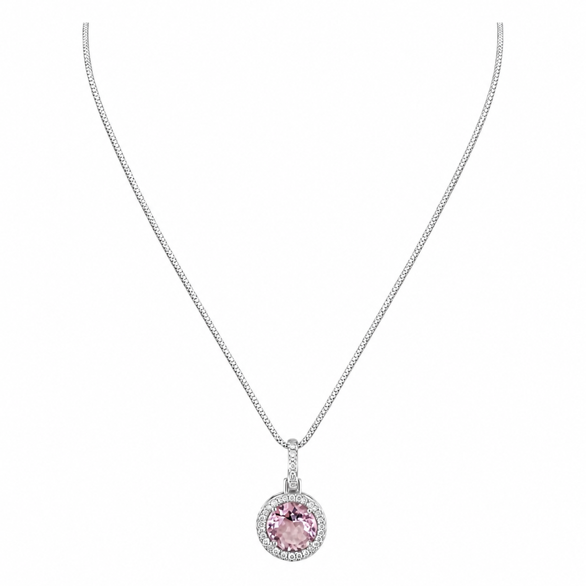 Colar Folheado a Ouro 18k e Prata Circulo Cravejado P