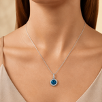 Colar Folheado a Ouro 18k e Prata Circulo Cravejado P