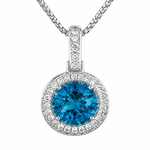 Colar Folheado a Ouro 18k e Prata Circulo Cravejado P