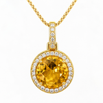 Colar Folheado a Ouro 18k e Prata Circulo Cravejado G