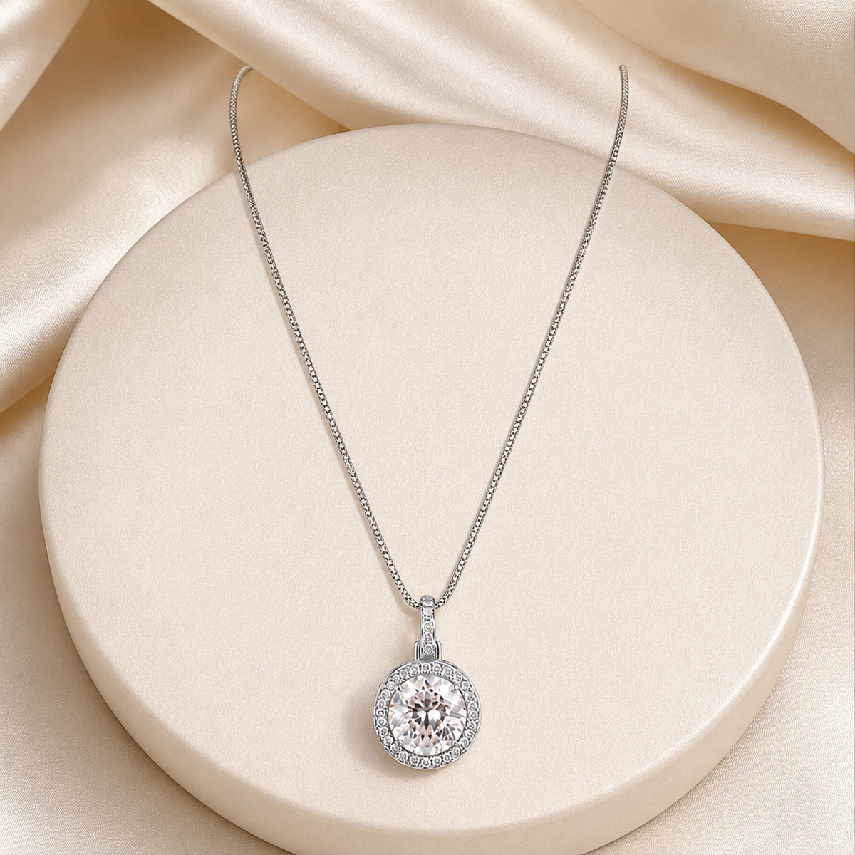 Colar Folheado a Ouro 18k e Prata Circulo Cravejado G
