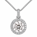 Colar Folheado a Ouro 18k e Prata Circulo Cravejado G