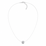 Colar de Nylon Folheado a Ouro 18k Circulo de Cristal 8mm