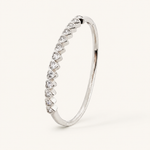 Bracelete Folheado a Ouro 18k e Prata Coração Cristal