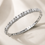 Bracelete Folheado a Prata 925 Cravejado com Zircônias - Design X