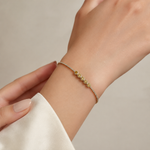 Bracelete Folheado a Ouro 18k Cravejado com Pedras Amarelas e Cristais